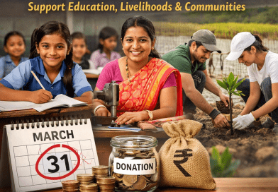 Donating before March 31 helps NGOs sustain education, livelihood, and community programs in India.